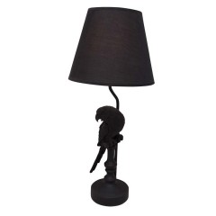 PARROT LAMP BLACK WITH SHADE 